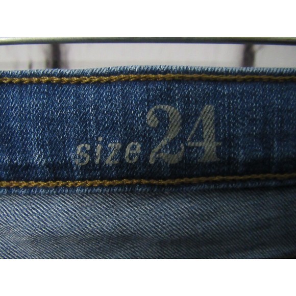 j. crew women jeans size 24 blue vintage cropped midrise sandblasted denim - Picture 4 of 4